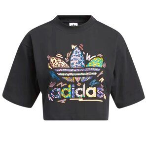 adidas X Kris Andrew Love Unites Pride Cropped Trefoil Top 1X Black T-Shirt